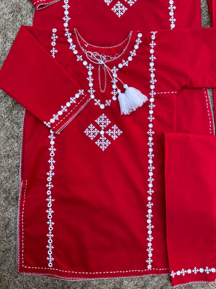 Gulnaar Glow 2piece Embroidered loan Suit - Image 3