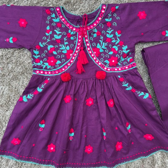 Royal Purple Elegance – 2-Piece Lawn Embroidered Set