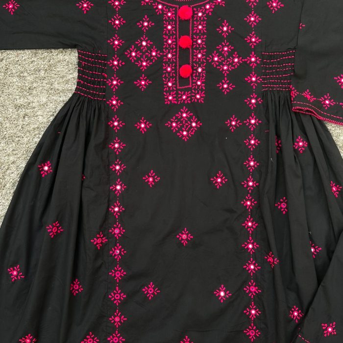 Gulnaar – Frock Style Elegance in Black & Pink