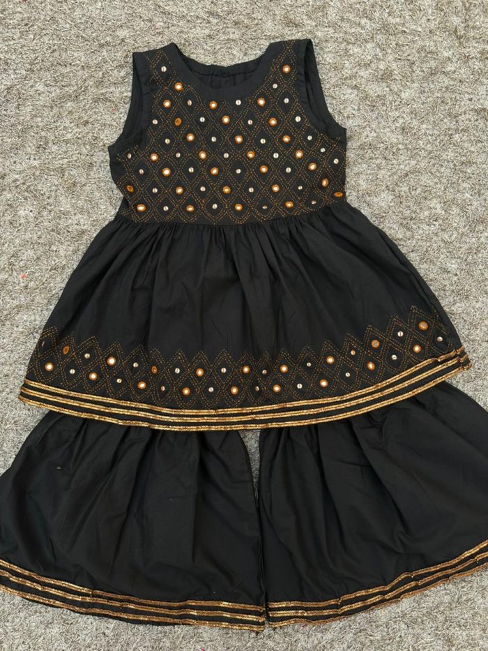 Siyah Sitara – Black Gharara Set - Image 2