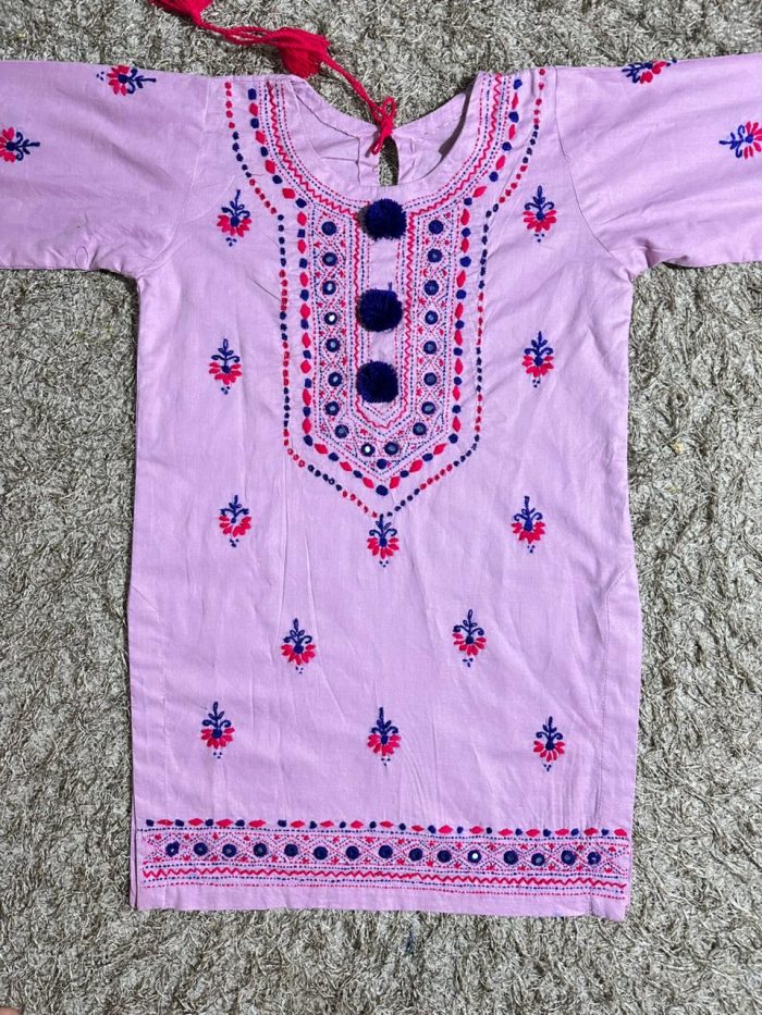 Lilac Grace – Hand Embroidered Gharara Set - Image 2