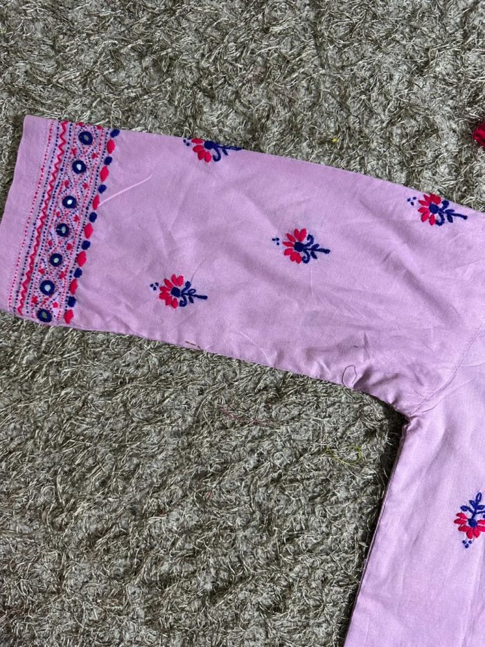 Lilac Grace – Hand Embroidered Gharara Set - Image 4