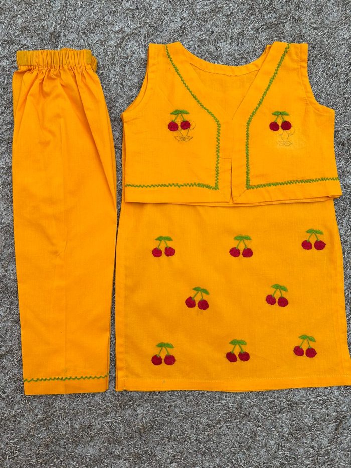 "Sunny Cherry – Embroidered Jacket Style Set" - Image 4