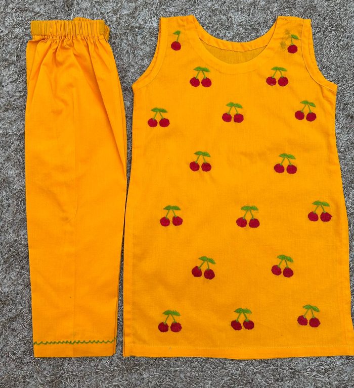 "Sunny Cherry – Embroidered Jacket Style Set" - Image 3