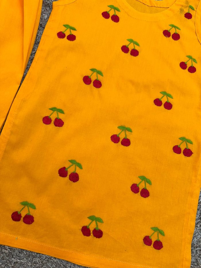 "Sunny Cherry – Embroidered Jacket Style Set" - Image 2