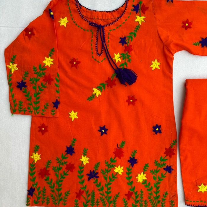 Sunset Garden hand embrioderd