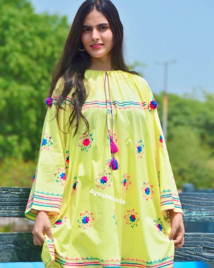 Lemon Blossom – Embroidered 2-Piece in Pink & Blue Hues - Image 6