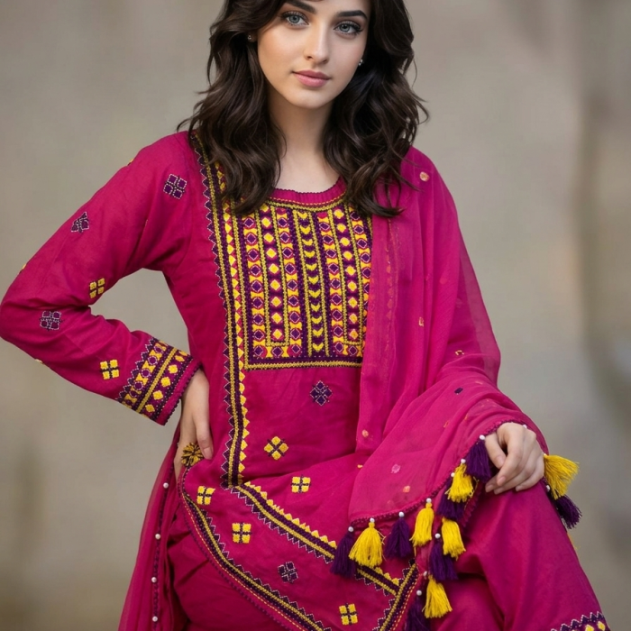 Blush Royale – Pink Multi Color Heavy Embroidered Luxury 3-Piece Suit