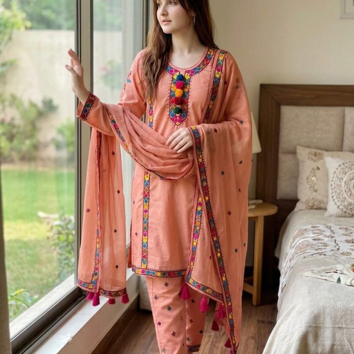 Rang-e-Shab Luxury Hand Embroidered 3 piece