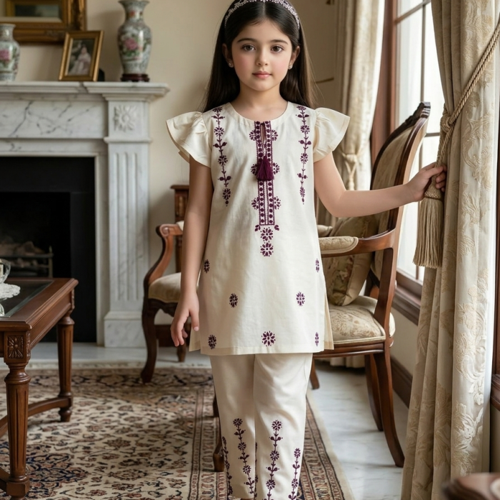 Sable Rose embroidery suit 2 piece